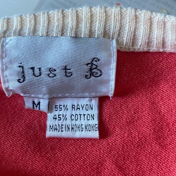 Just B Coral and Shell Cardigan - Picture 5 of 5